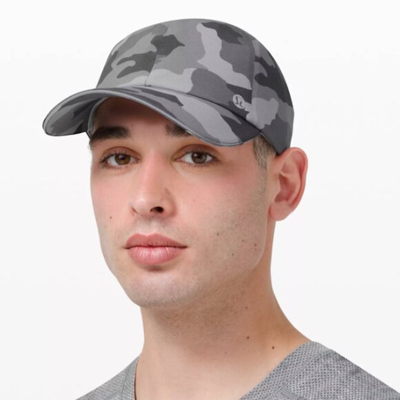NWT Lululemon Fast Free Men’s Run Hat in Heritage 365 Camo Rhino Grey Multi OS - Picture 2 of 6